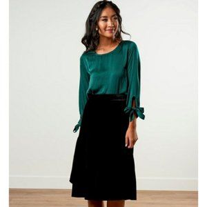 Black velvet ruffle skirt Sweet Salt Clothing